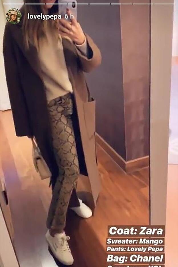 Lovely Pepa compartió este 'look' en uno de sus 'stories' recientes de Instagram.