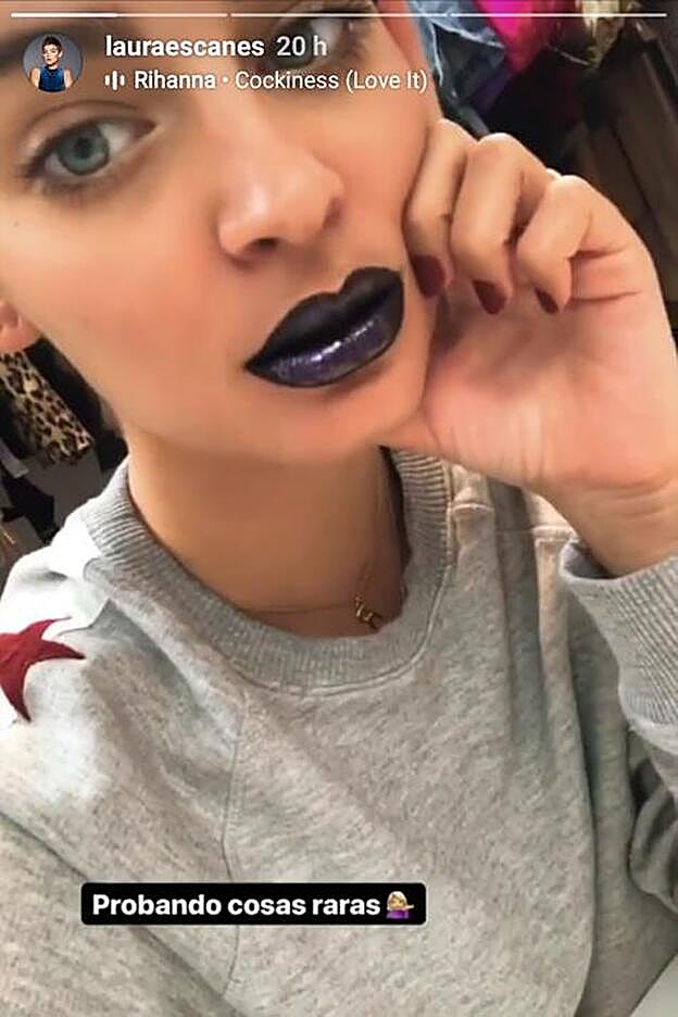 Laura Escanes ha lucido este tono de labial en uno de sus 'stories' recientes.