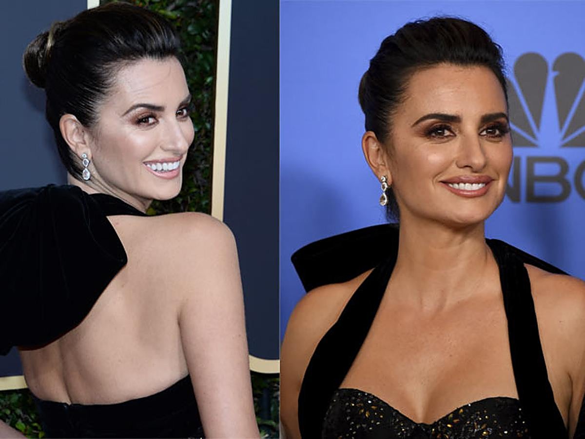 Penélope ha vuelto a apostar por un recogido clásico medio y un ligero tupé.