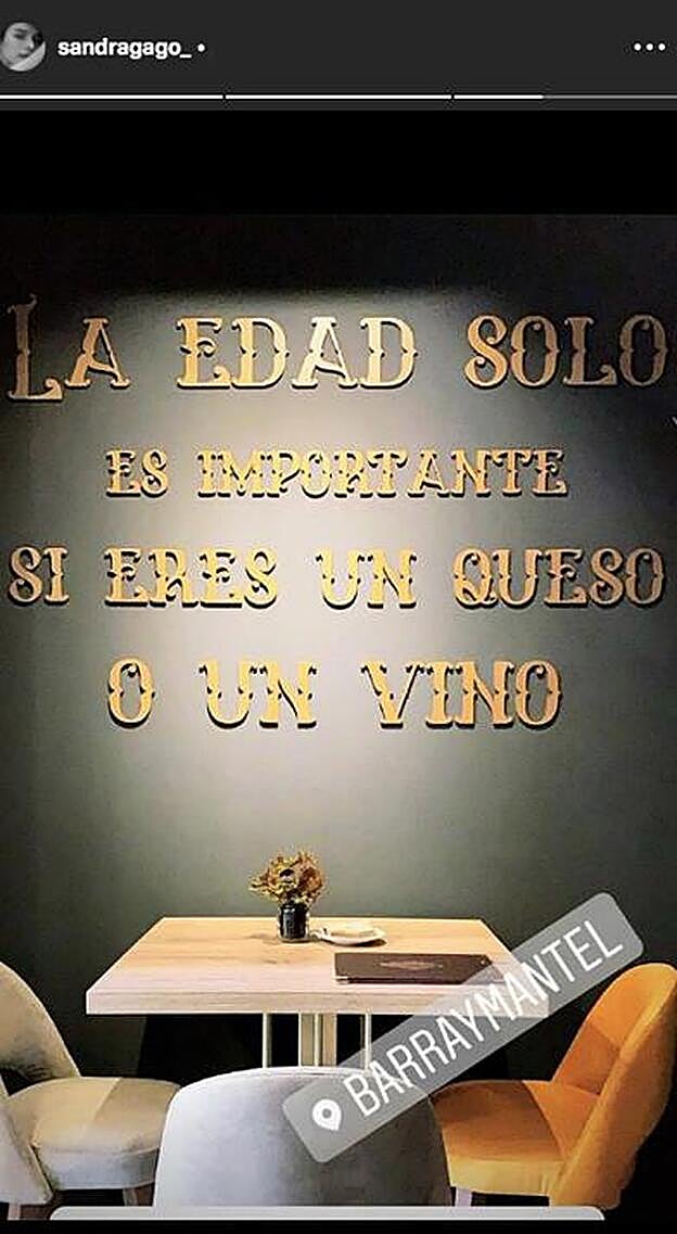 La imagen compartida por Sandra Gago.