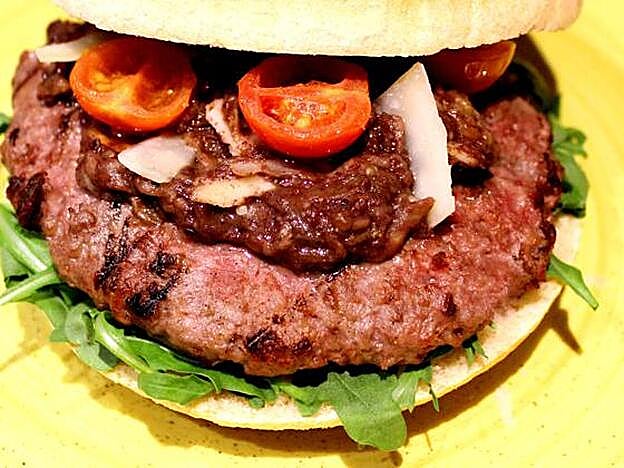 Hamburguesa de berenjena.