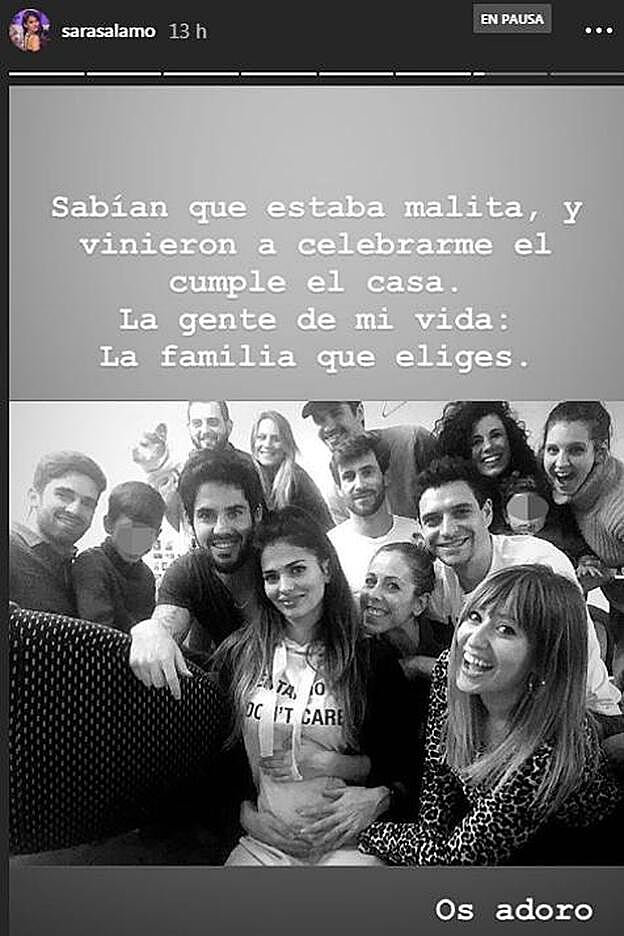 Sara Sálamo recibió la visita de sus amigos en su 27 cumpleaños.