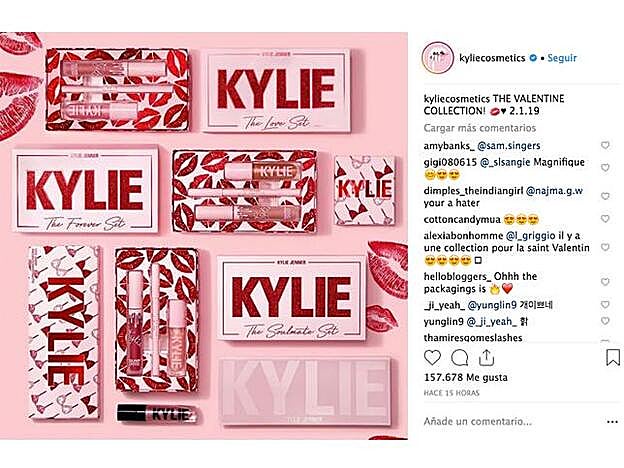 Así de apetecible es la colección para San Velentín de Kylie Cosmetics.