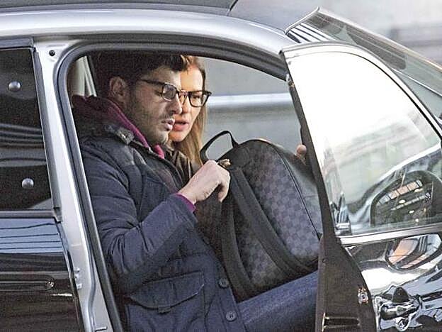 Paula Echevarría y Miguel Torres en su despedida.