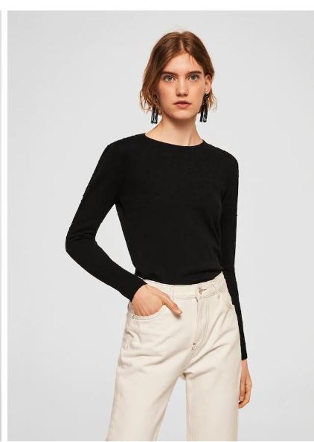 Jersey plumeti negro por 15,99 euros.