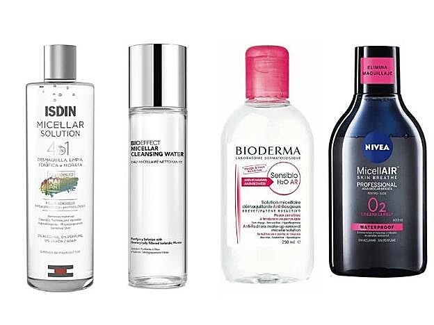Micellar Solution 4 en 1 de ISDIN (9,90 euros). Micellar Cleansing Water de Bioeffect (70 euros). MicellAIR Skin Breathe Professional Agua Micelar Bifásica de Nivea (3,99 euros). Sensibio H2O Agua Micelar de Bioderma (11,95 euros).
