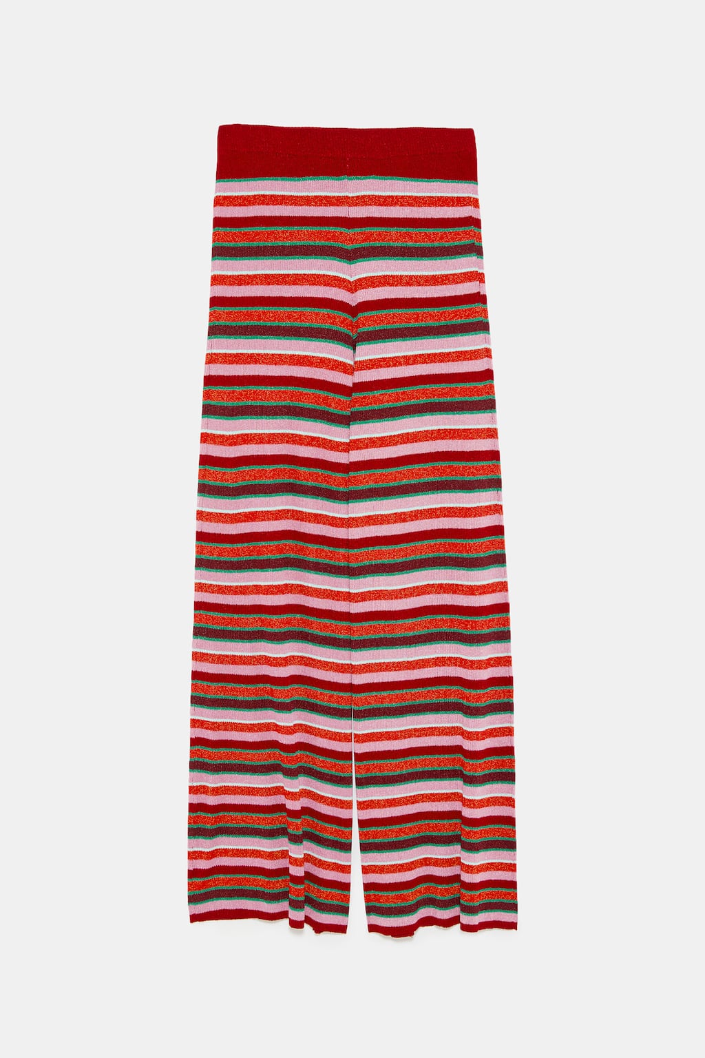 Pantalón a rayas con hilo metalizado: 9,99 euros en Zara.