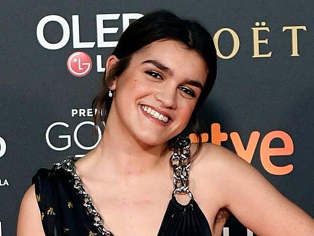 Imagen de Amaia Romero con el vello en las axilas en los Premios Goya 2019.