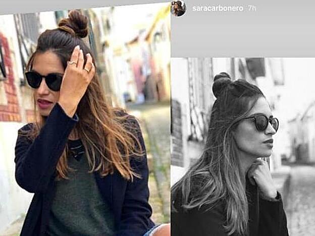 El peinado half-up bun de Sara Carbonero.