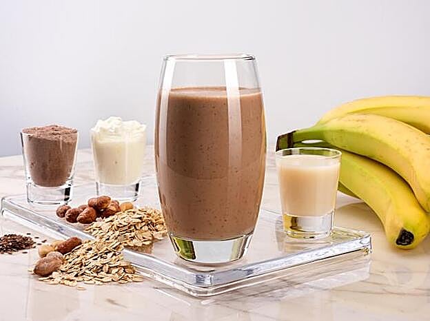 Batido de plátano y chocolate