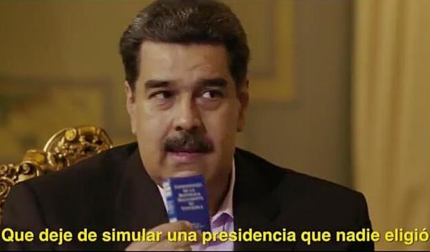 Nicolás Maduro durante la entrevista.