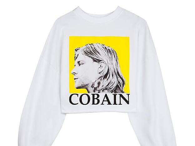 Sudadera de la nueva colección de Bershka con la imagen de Kurt Cobain.