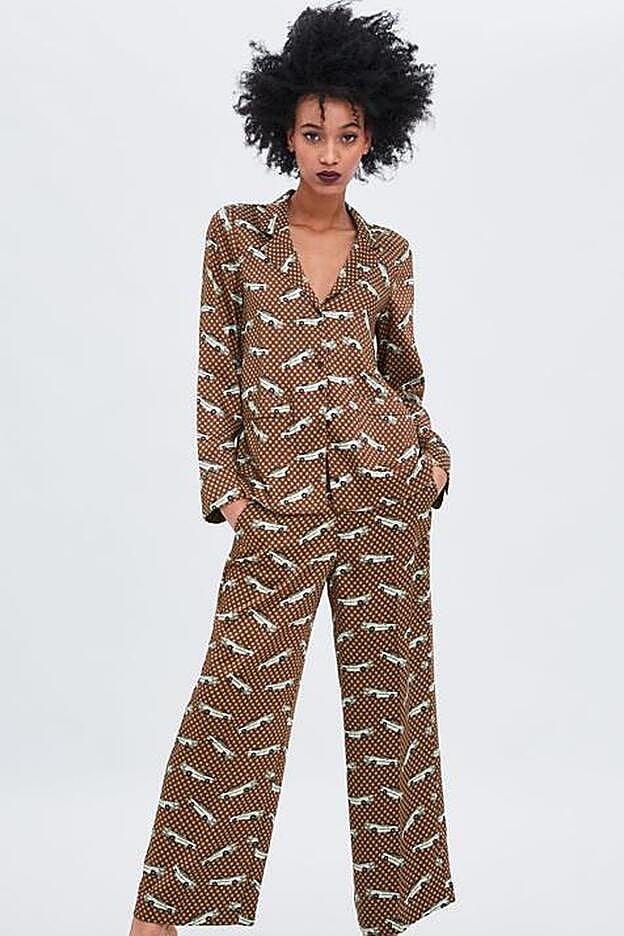 Pijama dos piezas de Zara.