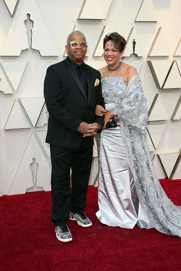 Terence Blanchard y Robin Burguess a su llegada de los Premios Oscar 2019.