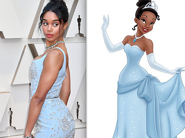 El increíble parecido de la actriz Laura Harrier con Tiana, la única princesa afroamericana de Disney.