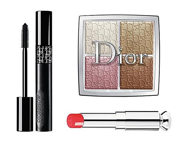 Dior Pump'n Volume Mascara. Dior Backstage Glow Face Palette. Dior Addict Stellar Shine, tono #536.