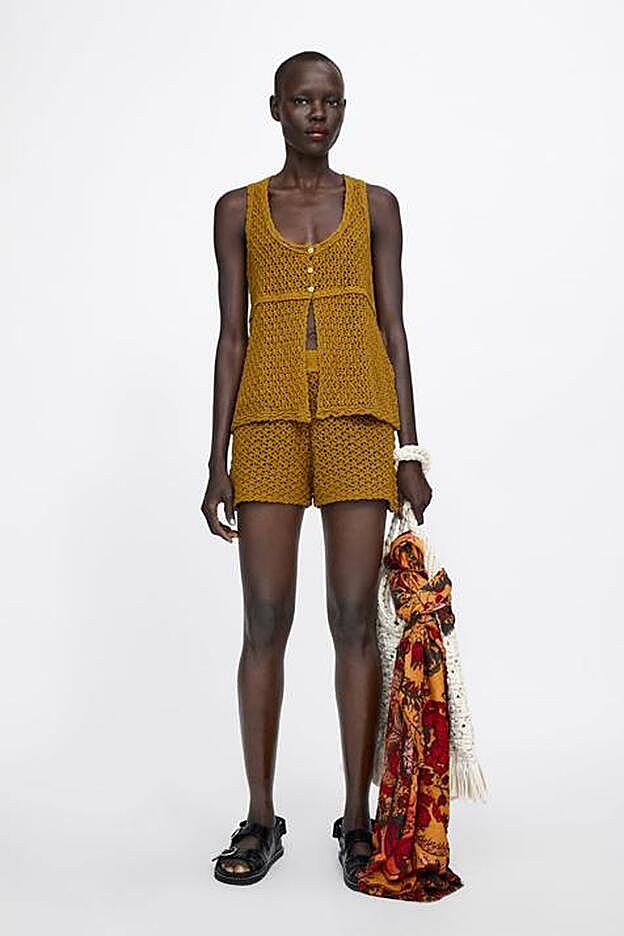 Conjunto de crochet, de Zara.