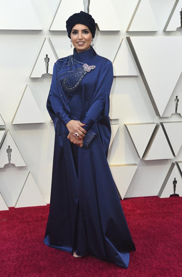 Fatma Al Remaihi, elegantísima en la alfombra roja de los Oscar 2019.