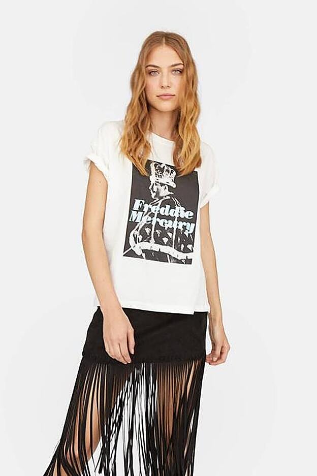 Camiseta homenaje de Stradivarius a Freddie Mercury.