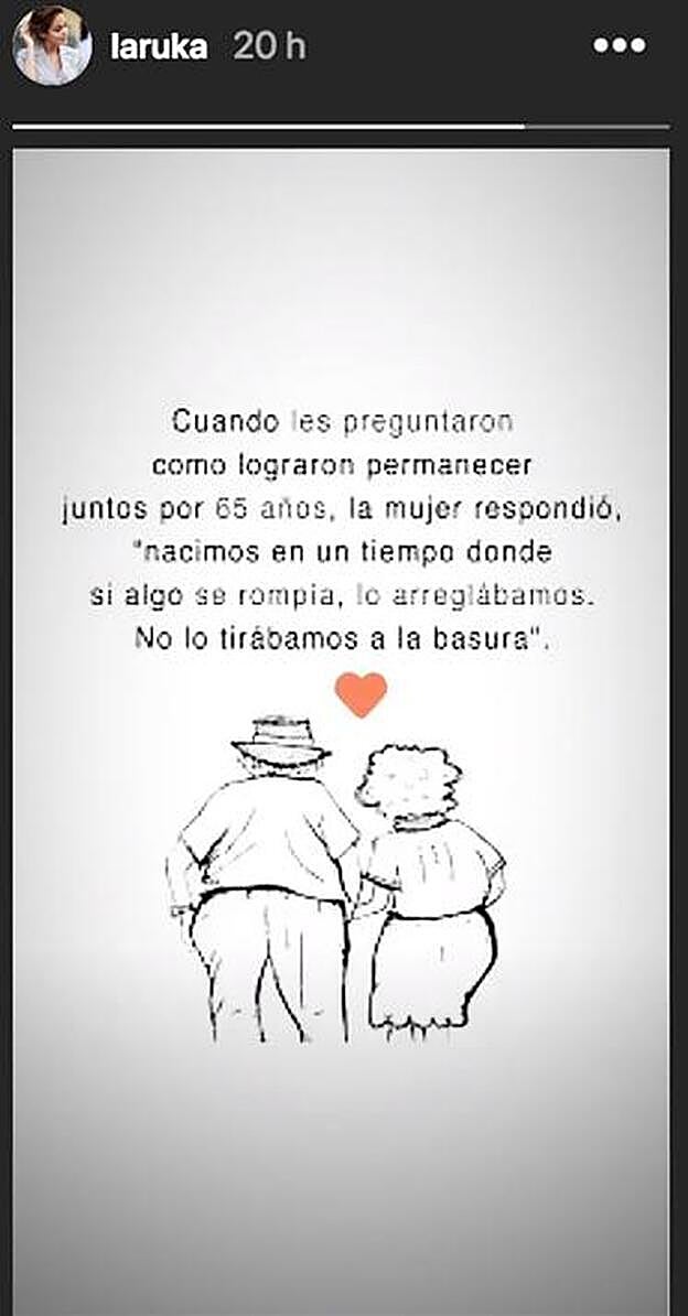 Galería. Esta es la imagen que ha compartido Lara. Pincha sobre la foto para ver todas las parejas que han roto ya en 2019.