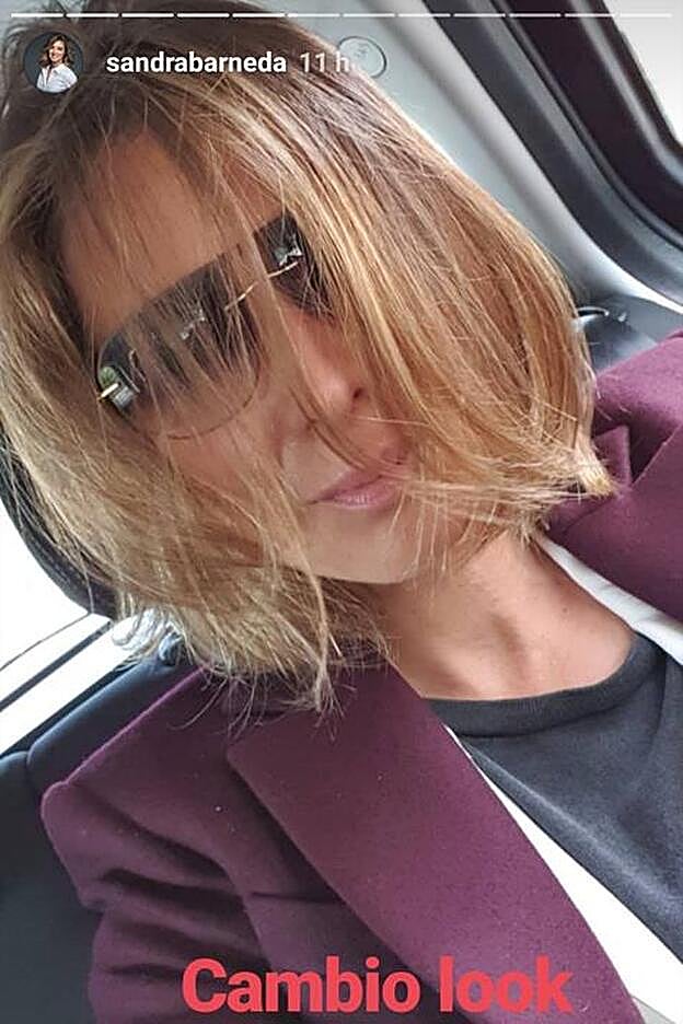 Sandra Barneda mostraba su nuevo color de pelo hace unas horas a través de uno de sus stories.