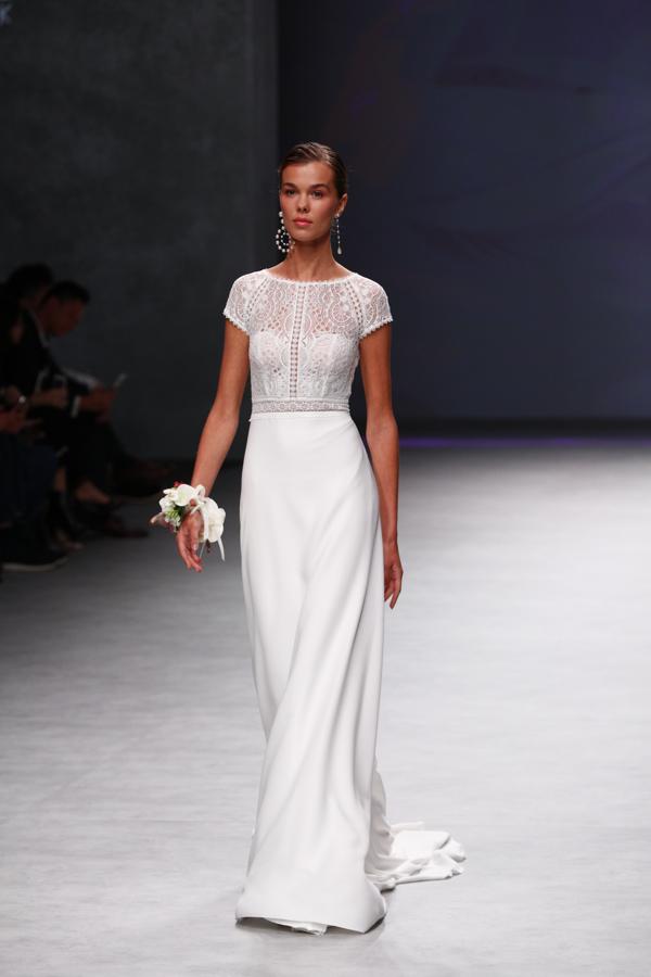 El vestido de novia más bonito del desfile de Aire en la Barcelona Bridal Week.