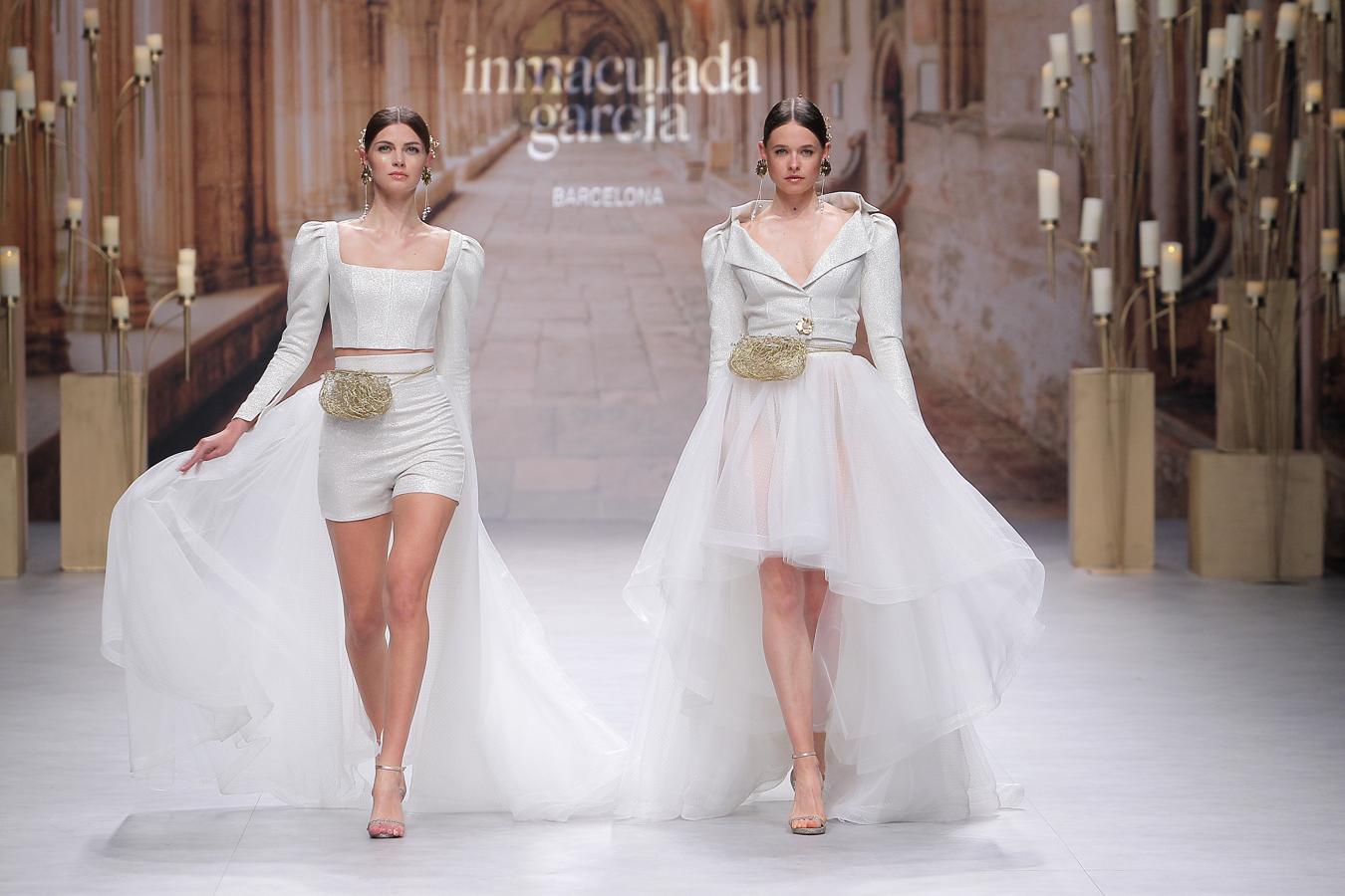 Los vestidos de novia más bonito del desfile de Inmaculada García en la Barcelona Bridal Week.