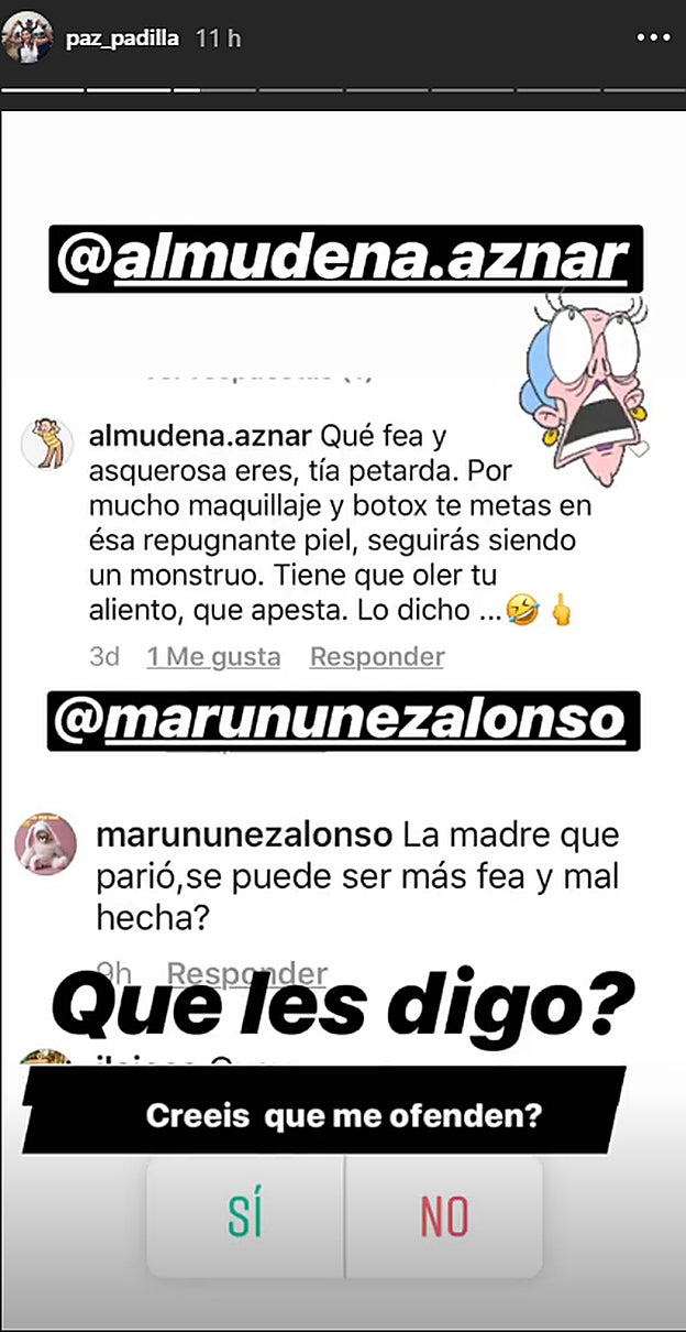 'Stories' de Paz Padilla en Instagram.