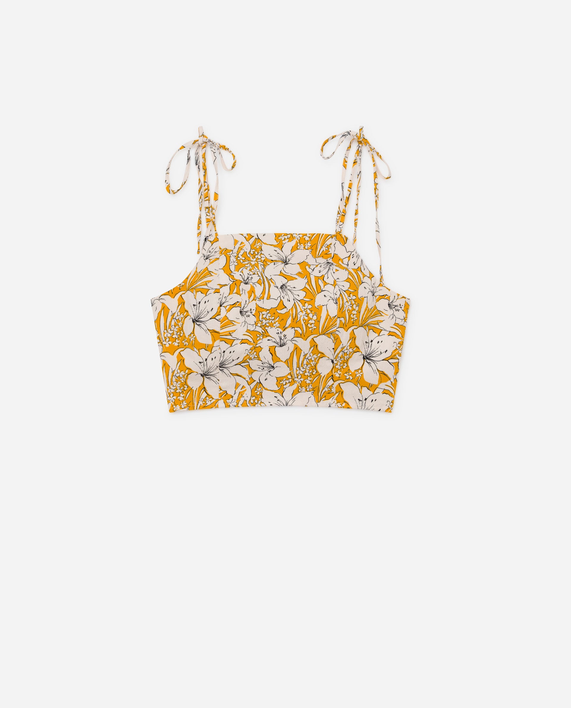 Este crop top con estampado hawaiano es perfecto para ir a la playa. Es de Lefties y cuesta 8.99 euros.