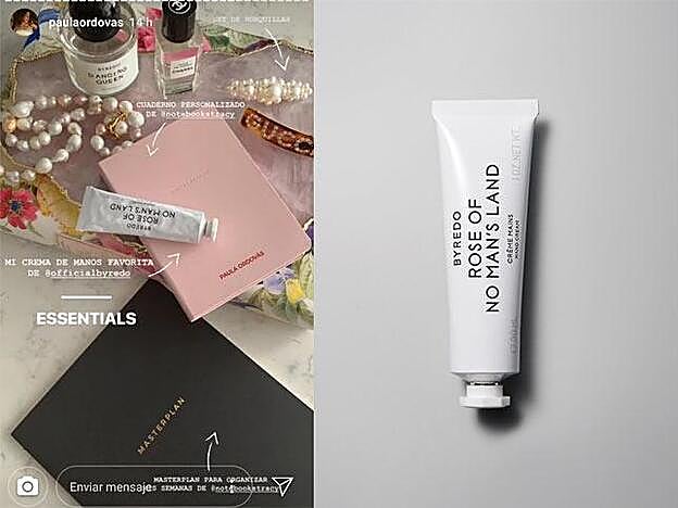 También sabemos que su crema de manos favorita es la Rose Of No Man's Land de Byredo.