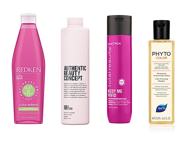 Champús Color Extende Nature+Sciencie de Redken (22,50 €), Glow Cleanser de Authentic Beauty Concep (24,50 €), Total Results Keep Me Vivid de Matrix (10,15 €) y Champú Protector del Color de Phyto (10,90 €).