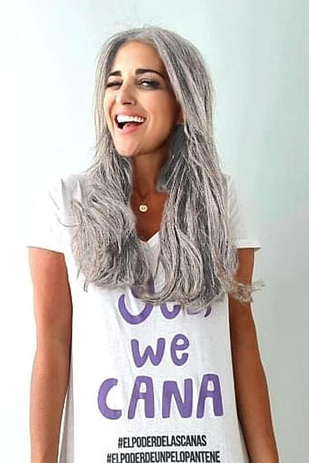 Paula Echevarría con el pelo canoso.