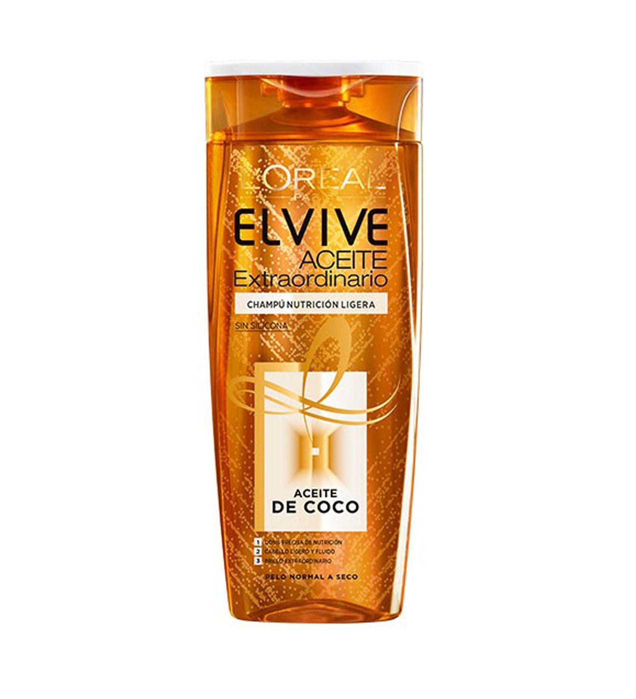 Aporta una nutrición ligera para cabellos normales a secos. Enriquecido con aceite de coco extrafino y sin siliconas, proporciona la dosis precisa de nutrición sin apelmazar, suaviza las fibras y deja el pelo delicadamente perfumado con su adictiva fragancia de coco. (4,80 €).