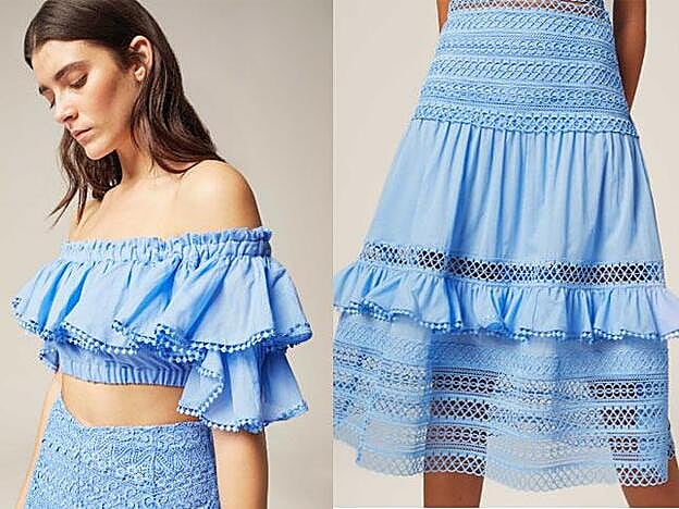 1. Top Cata 197 euros / 2. Falda midi Gaita, 440 euros.