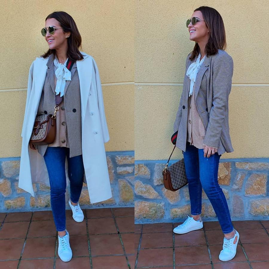 Paula Echevarría dejó claro que no hace falta gastar demasiado dinero para ir ideal con un  look súper low cost  con abrigo de Primark, chaqueta de Lefties y vaqueros de Stradivarius.