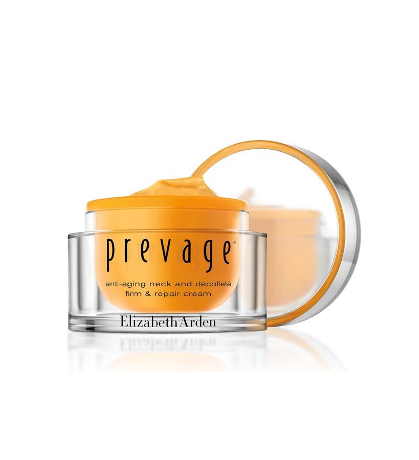 Un tratamiento hidratante desarrollado para cubrir las necesidades del cuello y del escote. Gracias al poderoso antioxidante, la idebenona, asociado a un derivado de la vitamina A y a polímeros alisadores de alta tecnología, además de mantener el colágeno natural, se consigue una piel más firme y elástica. Con el uso diario, el cuello y el escote presentarán un aspecto más firme y rejuvenecido. (120 €).