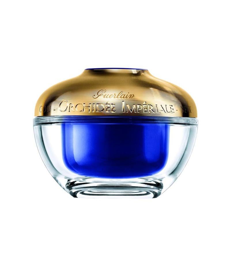 Pertenece a la línea premiun Orchidée Impériale de la firma francesa. Sus ingredientes activos, goma de Tara, alga roja y manteca de mango, consiguen tonificación y reafirmación en la zona, además de potenciar la hidratación, junto a su exclusiva tecnología cell respiration, que aporta oxígeno a las células. (343 €).