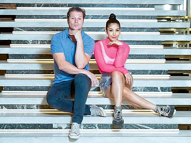 Jota Abril y Farina en un momento de la entrevista.