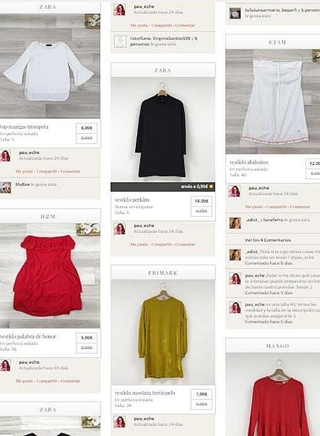 Captura de pantalla de la cuenta de Chicfy de Paula Echevarría