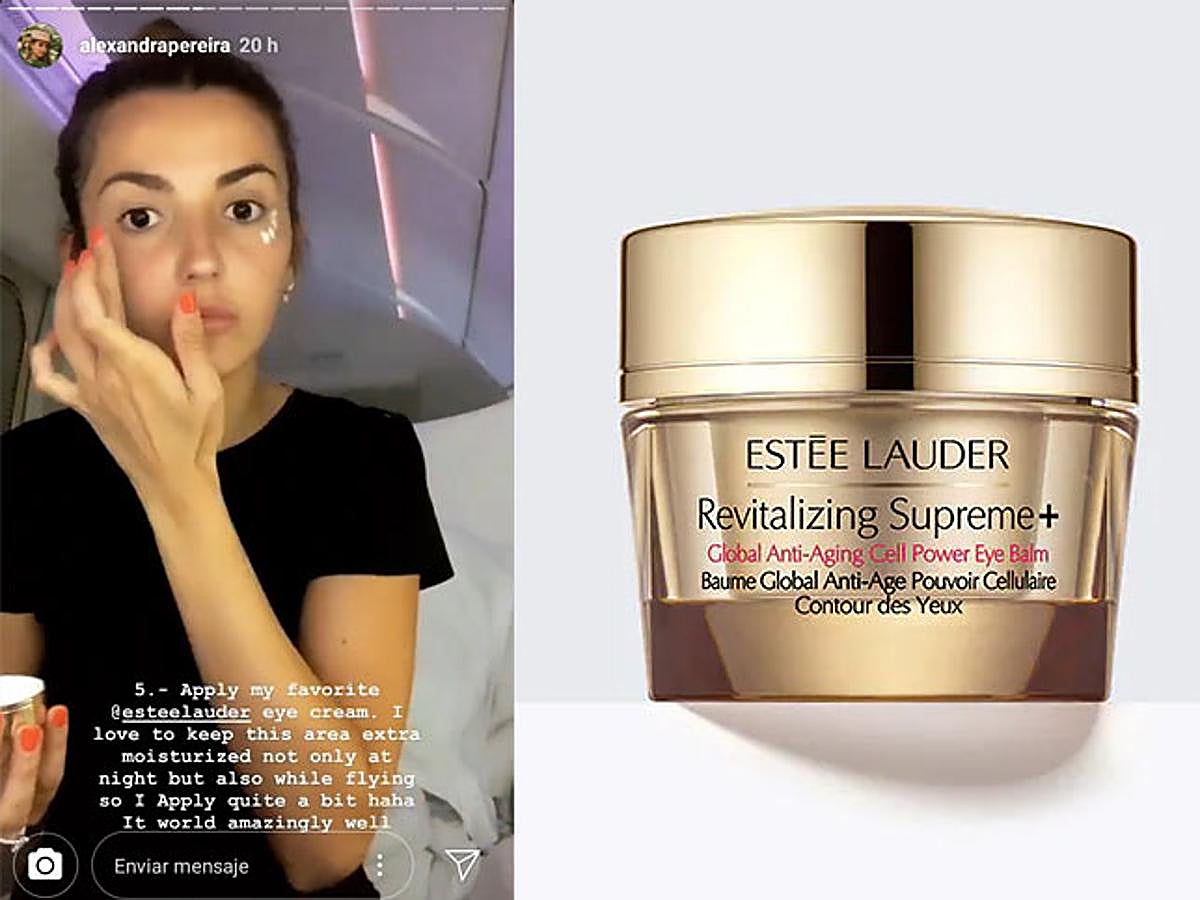 La firmeza y las líneas de expresión también prefiere mantenerlas bajo control, así que opta por utilizar la crema Multi-Acción Envejecimiento para el contorno de Ojos, Revitalizing Supreme+ de Estée Lauder. Es ideal para mejorar la firmeza y la elasticidad de las ojeras, reduciendo a su vez las líneas, las arrugas, la hinchazón y las ojeras.