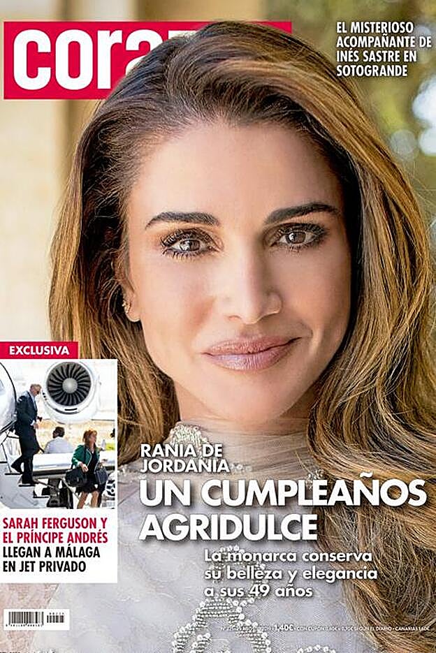 Rania de Jordania y su 49 cumpleaños, portada de 'Corazón'.