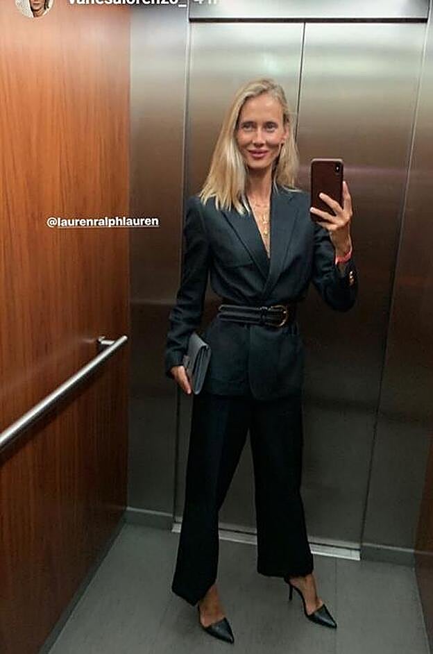 Vanesa Lorenzo ha compartido este look en uno de sus últimos stories de Instagram.