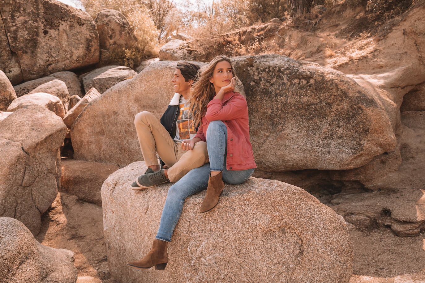 La pareja es la protagonista de las imágenes de la nueva campaña de Springfield para el otoño-invierno 2019.