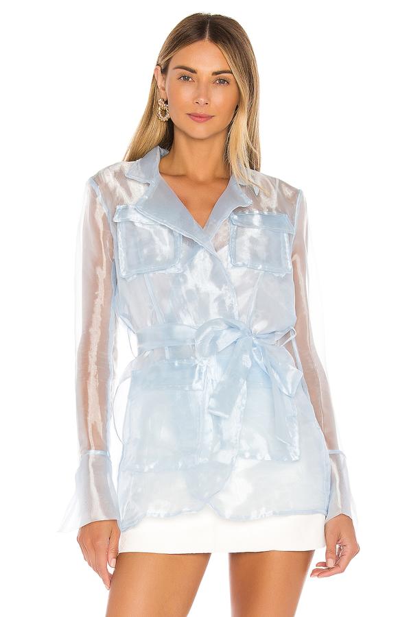 Chaqueta Ostrich de organza con cuello solapa,  200,74 euros .