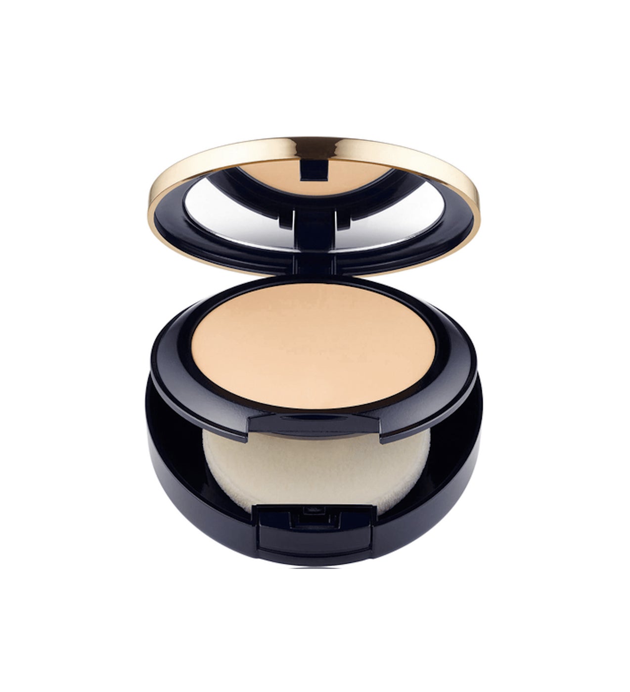 Polvos de larga duración que pueden utilizarse como maquillaje de base húmedo o seco.  Double Wear Stay-in-Place Matte Powder Foundation de Estée Lauder  (34,95 €).
