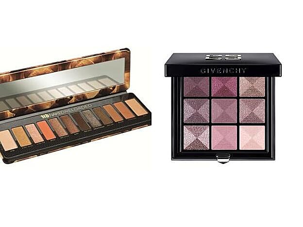 1. Paleta Naked reloaded de Urban Decay (46 €). 2. Prismissime 2 Essence of Brown de Givenchy (32,50 €).