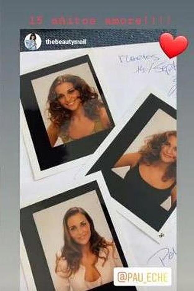 Cristina Mitre publicaba estas fotos de Paula Echevarría de hace 15 años.