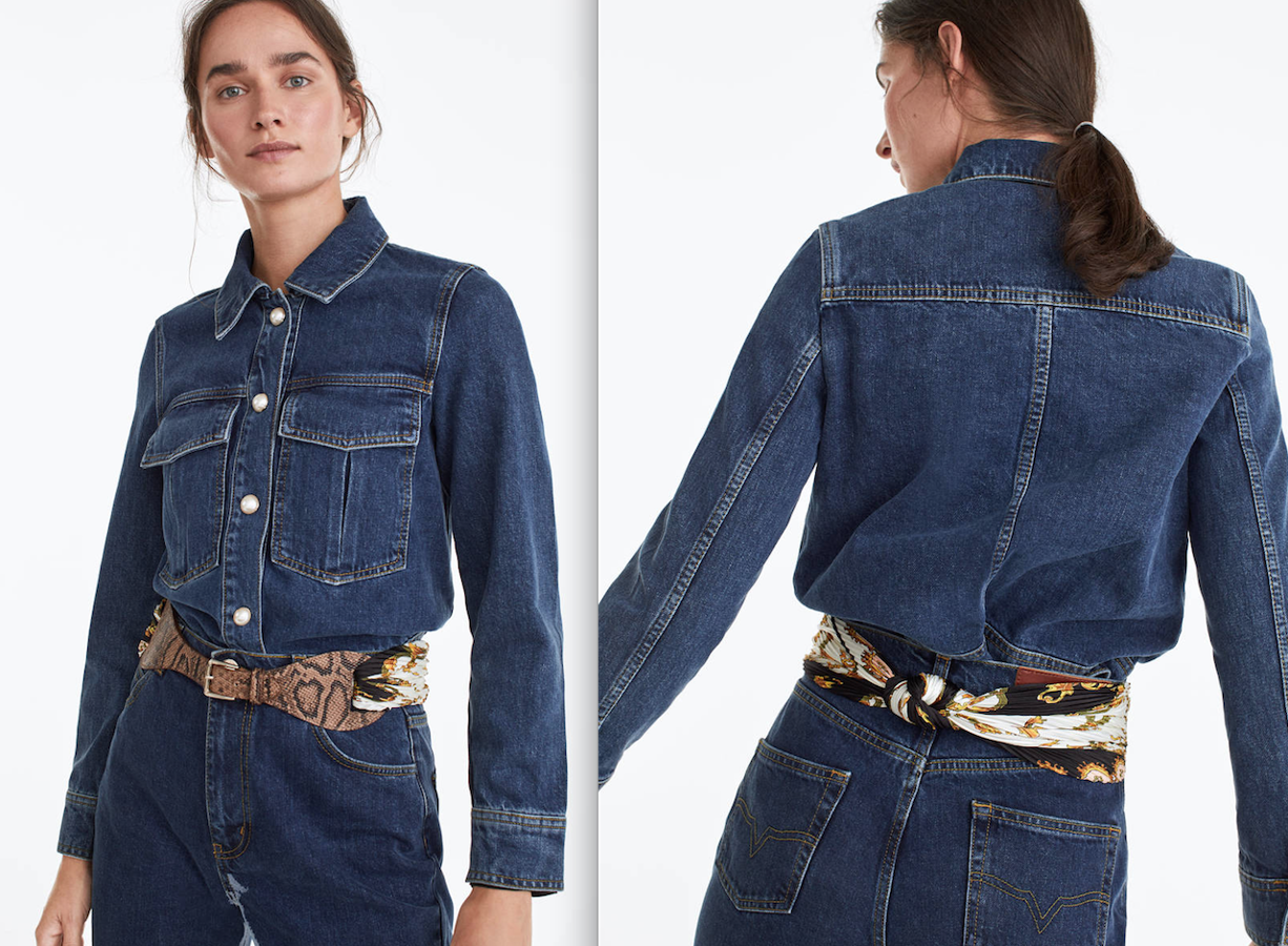 Hebilla porta foulard de Uterqüe (29 euros) confeccionada en piel efecto pitón. Mide 7 centímetros de ancho.