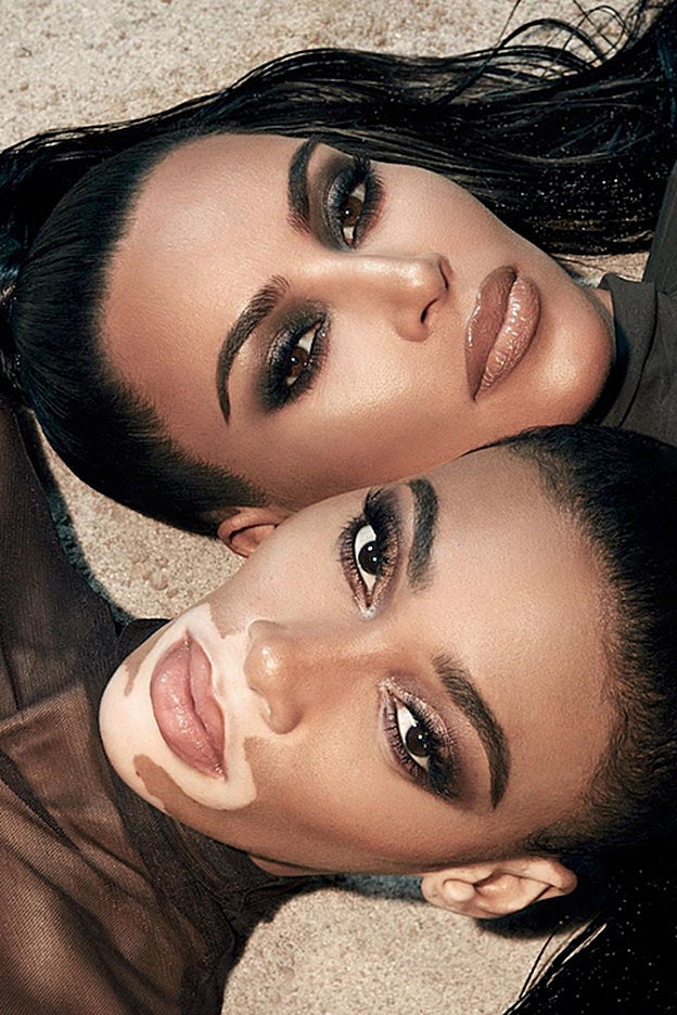 Las cejas pluscuamperfectas de Kim Kardashian y Winnie Harlow.