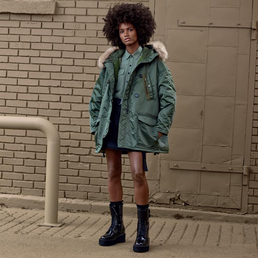 El verde militar es el absoluto protagonista cromático de la tercera colección SRPLS edición limitada de Zara.